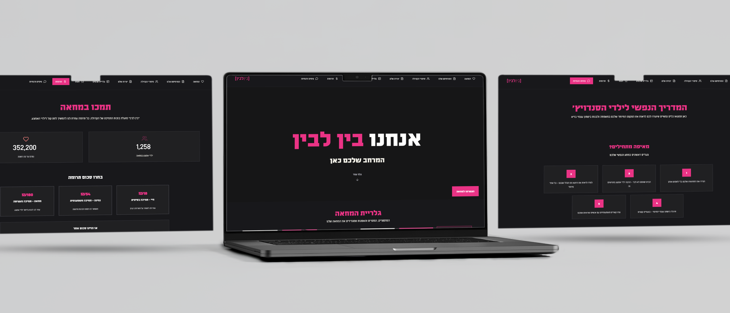 Website Screen Mockups